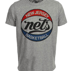 New Jersey Nets Retro Basketball 1977 Artwork Heather Gray Sublimated T-Shirt