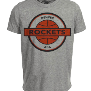 Denver Rockets Retro Basketball 1970 Artwork Heather Gray Sublimated T-Shirt