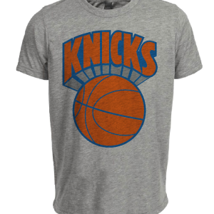 New York Knicks Retro Basketball 1983 Artwork Heather Gray Sublimated T-Shirt