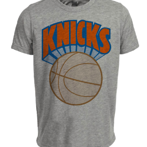 New York Knicks Retro Basketball 1982 Artwork Heather Gray Sublimated T-Shirt