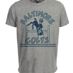 Baltimore Colts Retro Football 1953 Artwork Heather Gray Sublimated T-Shirt