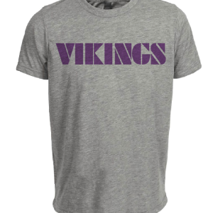 Minnesota Vikings Retro 1982 Artwork Football Heather Gray Sublimated T-Shirt