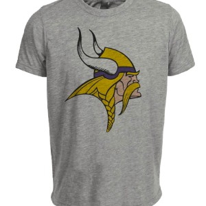 Minnesota Vikings Retro Football 1967 Artwork Heather Gray Sublimated T-Shirt