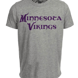 Minnesota Vikings Retro Football 1961 Artwork Heather Gray Sublimated T-Shirt