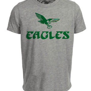 Philadelphia Eagles Retro Football 1950 Artwork Heather Gray Sublimated T-Shirt