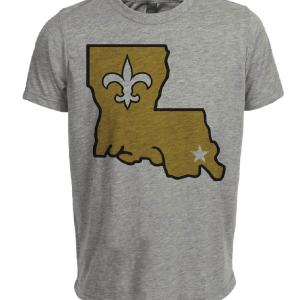 New Orleans Saints Retro Football 1985 Artwork Heather Gray Sublimated T-Shirt