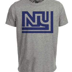 New York Giants Retro Football 1975 Artwork Heather Gray Sublimated T-Shirt