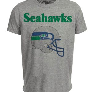 Seattle Seahawks Retro Football 1976 Artwork Heather Gray Sublimated T-Shirt