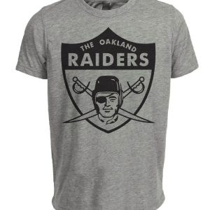 Oakland Raiders Retro Football 1963 Artwork Heather Gray Sublimated T-Shirt