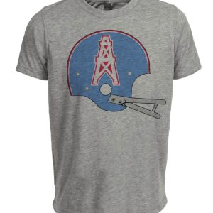 Houston Oilers Retro Football 1973 Artwork Heather Gray Sublimated T-Shirt
