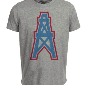 Houston Oilers NFL Vintage Football 1980 Artwork Heather Gray Sublimated T-Shirt