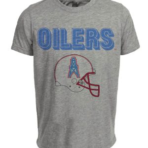 Houston Oilers Retro Football 1983 Artwork Heather Gray Sublimated T-Shirt