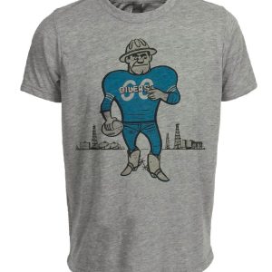 Houston Oilers Retro Football 1961 Artwork Heather Gray Sublimated T-Shirt