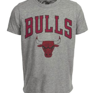 Chicago Bulls Retro Basketball 1967 Artwork Heather Gray Sublimated T-Shirt