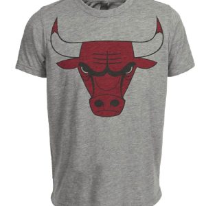 Chicago Bulls Retro Basketball 1966 Artwork Heather Gray Sublimated T-Shirt