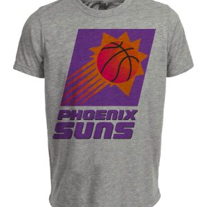 Phoenix Suns Retro Basketball 1992 Artwork Heather Gray Sublimated T-Shirt