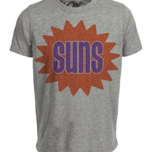 Phoenix Suns Retro Basketball 1969 Artwork Heather Gray Sublimated T-Shirt