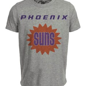 Phoenix Suns Retro Basketball 1970 Artwork Heather Gray Sublimated T-Shirt