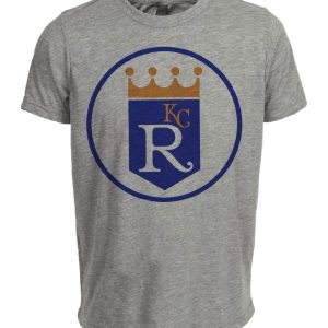Kansas City Royals Retro Baseball 1969 Artwork Heather Gray Sublimated T-Shirt