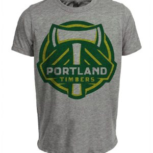 Portland Timbers Retro Soccer Artwork Heather Gray Sublimated T-Shirt