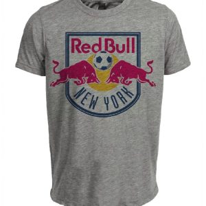 New York Red Bulls Soccer Artwork Heather Gray Sublimated T-Shirt