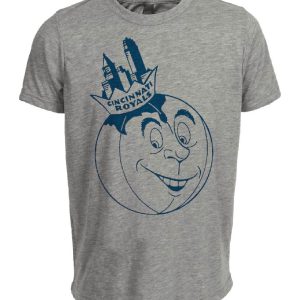 Sacramento Kings Retro Basketball 1957 Artwork Heather Gray Sublimated T-Shirt
