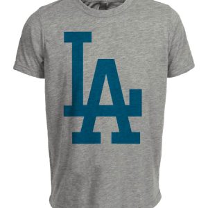 Los Angeles Dodgers Retro Baseball 1960 Artwork Heather Gray Sublimated T-Shirt
