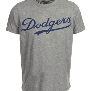 Los Angeles Dodgers Retro Baseball 1938 Artwork Heather Gray Sublimated T-Shirt