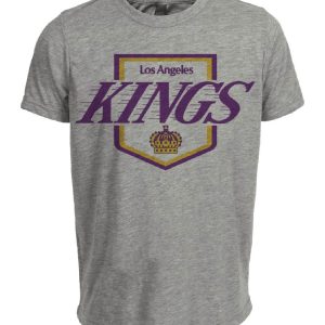 Los Angeles Kings Retro Hockey 1975 Artwork Heather Gray Sublimated T-Shirt