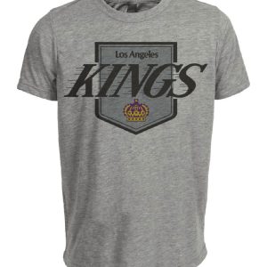 Los Angeles Kings Retro Hockey 1987 Artwork Heather Gray Sublimated T-Shirt