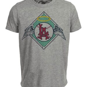 Los Angeles Angels Retro Baseball 1961 Artwork Heather Gray Sublimated T-Shirt