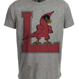 Louisville Cardinals Retro 1950 Artwork Heather Gray Sublimated T-Shirt