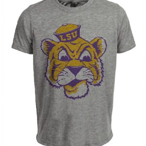 LSU Louisiana State Tigers Retro 1956 Artwork Heather Gray Sublimated T-Shirt