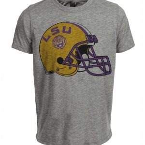 LSU Louisiana State Tigers Retro 1980 Artwork Heather Gray Sublimated T-Shirt