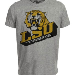 LSU Louisiana State Tigers Retro 1981 Artwork Heather Gray Sublimated T-Shirt