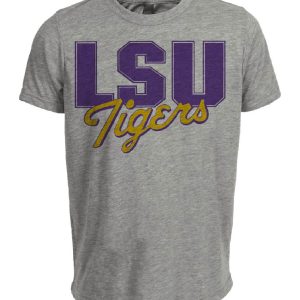 LSU Louisiana State Tigers Retro 1989 Artwork Heather Gray Sublimated T-Shirt