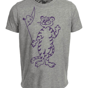 LSU Louisiana State Tigers Retro 1960 Artwork Heather Gray Sublimated T-Shirt