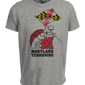 Maryland Terrapins Retro 1988 Artwork Heather Gray Sublimated T-Shirt