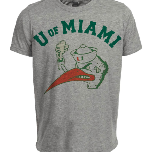 Miami Hurricanes Retro 1946 Artwork Heather Gray Sublimated T-Shirt