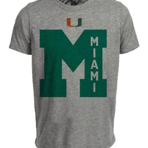 Miami Hurricanes Retro 1947 Artwork Heather Gray Sublimated T-Shirt