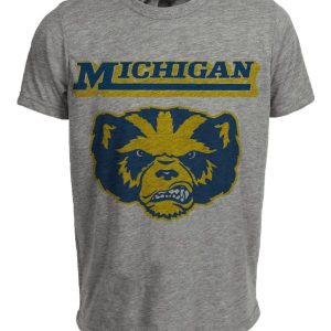 Michigan Wolverines Retro 1994 Artwork Heather Gray Sublimated T-Shirt