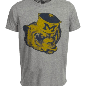Michigan Wolverines Retro 1948 Artwork Heather Gray Sublimated T-Shirt