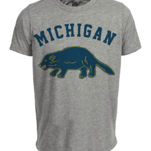 Michigan Wolverines Retro 1948 Artwork Heather Gray Sublimated T-Shirt