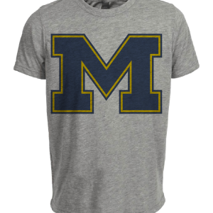 Michigan Wolverines Retro 1954 Artwork Heather Gray Sublimated T-Shirt