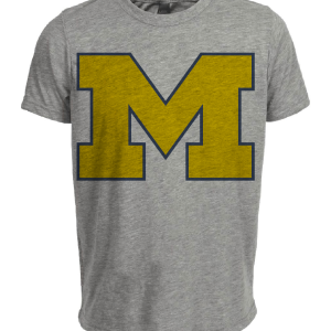 Michigan Wolverines Retro 1955 Artwork Heather Gray Sublimated T-Shirt