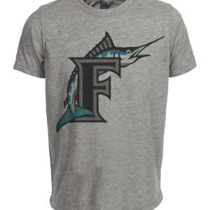 Florida Marlins Retro Baseball 1994 Artwork Heather Gray Sublimated T-Shirt