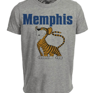 Memphis Tigers Retro 1965 Artwork Heather Gray Sublimated T-Shirt