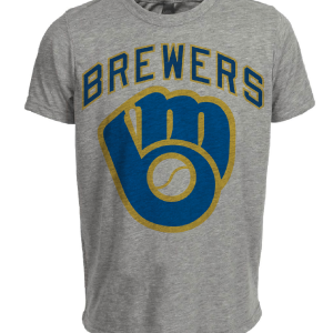 Milwaukee Brewers Retro Baseball 1979 Artwork Heather Gray Sublimated T-Shirt