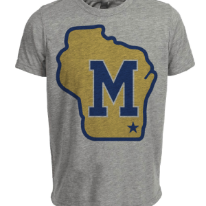 Milwaukee Brewers Retro Baseball 1971 Artwork Heather Gray Sublimated T-Shirt