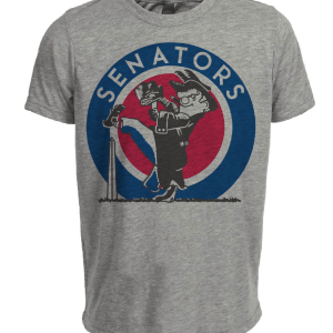 Washington Senators Retro Baseball 1960 Artwork Heather Gray Sublimated T-Shirt